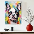 thumbnail image 3 of Boston Terrier Dog Cat Portrait Watercolor Painting Custom Canvas/Framed Canvas Prints - Wall Art for Home Decoration, Memorial Gift for Pet Lovers Dog Moms, home decor living room, 3 of 4