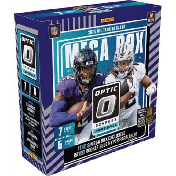 2025 Panini Donruss Optic Football Mega Box (Blue Hyper) Case (20)