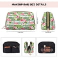 thumbnail image 5 of Gaeub Tropical Flamingo Printed Travel Cosmetic Bag,Makeup Bag, Large Capacity Toiletry Bag for Women, Portable Pouch Make Up Organizer with Zipper and Divider, 5 of 8