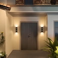 thumbnail image 4 of C Cattleya 2-Light Matte Black Integrated LED Outdoor Wall Sconce(2-Pack), 4 of 6