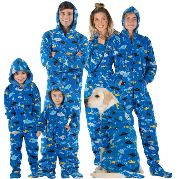 Footed Pajamas Footed Pajamas Family Matching School of Sharks