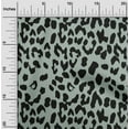 thumbnail image 1 of oneOone Georgette Viscose Dusty Green Fabric Leopard Animal Skin Craft Projects Decor Fabric Printed By The Yard 42 Inch Wide, 1 of 4