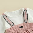 thumbnail image 5 of MesaSe Robe de Pâques pour Bébé Fille avec Oreilles Cartoon Bunny, Décoration Plissée, Robe de Fête Princesse Assortie, Rose, 3-4 Ans, 5 of 5