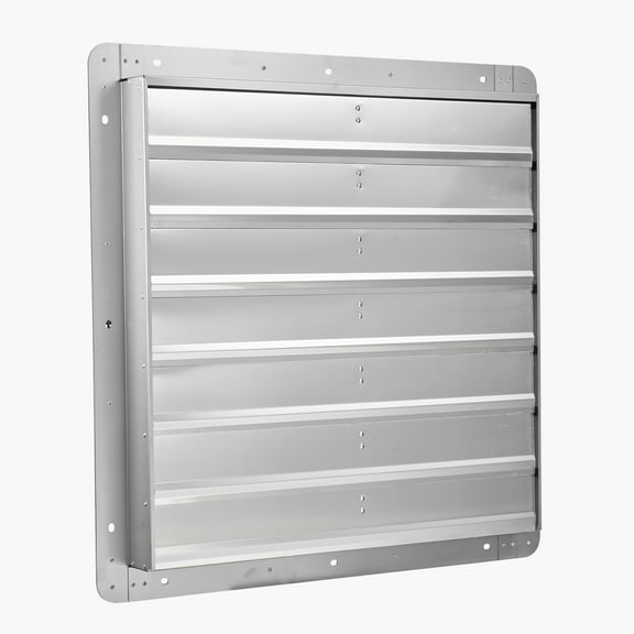 KFFKFF 30-Inch Wall-Mounted Shutter Exhaust Fan, High Airflow Ventilation Fan with 6900 CFM, Durable Steel Build, Quiet Operation for Sheds, Garages, and Greenhouses, Silver
