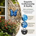 thumbnail image 3 of Topboutique Metal Butterfly Wall Decor,6 Pcs Colorful Metal Butterflies Sculpture,Butterfly Garden Decorations,Outdoor Fence Hanging Wall Art Decor for Yard Living Room Bedroom Patio Balcony, 3 of 6