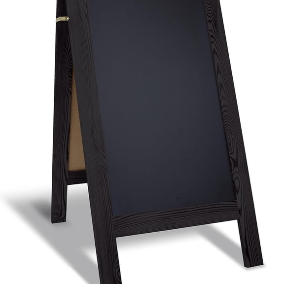 Magnetic A-Frame Chalkboard Sign, Extra Large 20" x 40", Standing Chalkboard Easel, with Chalk Marker Chalk & Eraser, Sandwich Board Outdoor Sidewalk Sign,(Black)