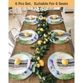 thumbnail image 4 of 13 Inch Round Placemats Set of 6, Spring Easter Non Slip Heat Insulation PP Table Mats, Purple Floral Summer Botanical Ombre Washable Place Mats for Kitchen Dining Party Table Decor, 4 of 7