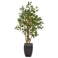 thumbnail image 1 of Arbre Artificiel 58 Po. Ficus dans un Bac Noir, 1 of 1