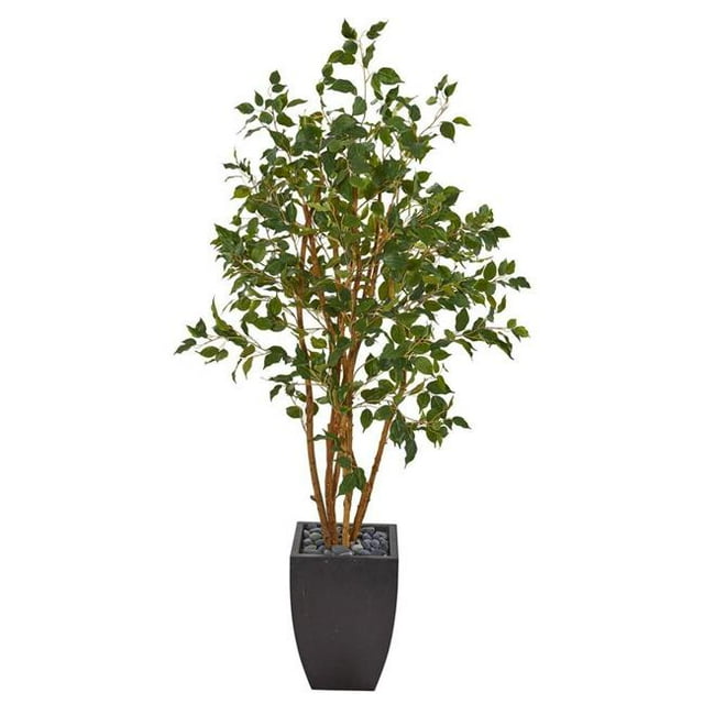 Arbre Artificiel 58 Po. Ficus dans un Bac Noir