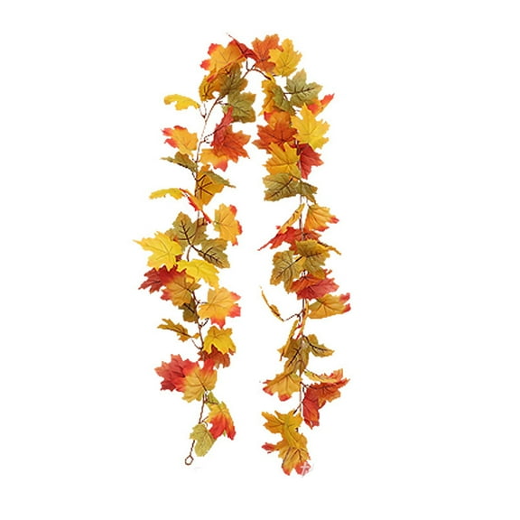 Tkrady 1 Pack Fall Garland Maple Leaf, 94.4"Piece Hanging Vine Garland Artificial Autumn Foliage Garland Thanksgiving Decor for Home Wedding Fireplace Party Christmas (A)