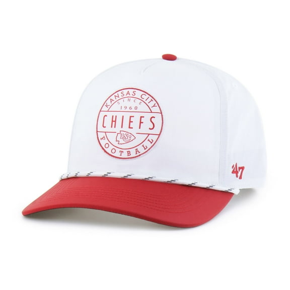 Men's '47 White/Red Kansas City Chiefs Suburbia Hitch Two-Tone Adjustable Hat