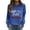 Blue, variant on Aayomet Womens Sweatshirt Womens Crewneck Pullovers Color Block Long Sleeve Side Split Tunic Tops,Gray S