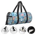 thumbnail image 5 of Xecao Cute Dog print Round Travel Duffel Bag is a foldable gym bag with an inner pocket, perfect for travel sports, 5 of 8