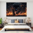thumbnail image 4 of Mudket Framed Panther with Orange Eyes Canvas Wall Art, Cool Leopard Print Wall Decor, Wild Animal Wall Art Ready to Hang - 12"L x 8"W, 4 of 10