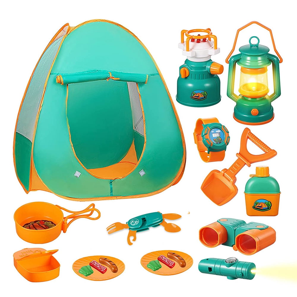 Camping Outdoor Children Playhouse Kid Toddler Play Tent Gear Tool Adventure Set 