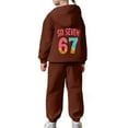 thumbnail image 4 of Girls Sweatsuit Casual Outfit Fashionable Print Hoodie and Pants Two Piece Comfy Playwear, 4 of 7