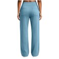 thumbnail image 7 of AherBiu Yoga Pants for Women Crossover Waisted Straight Wide Leg Baggy Loose Fitted Athletic Workout Pants with Pockets, 7 of 7