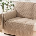 thumbnail image 2 of Knit Diamond Pattern Decorative Throw Blanket for Couch Chair Sofa Home Decor (Beige, 60"x80"), 2 of 7