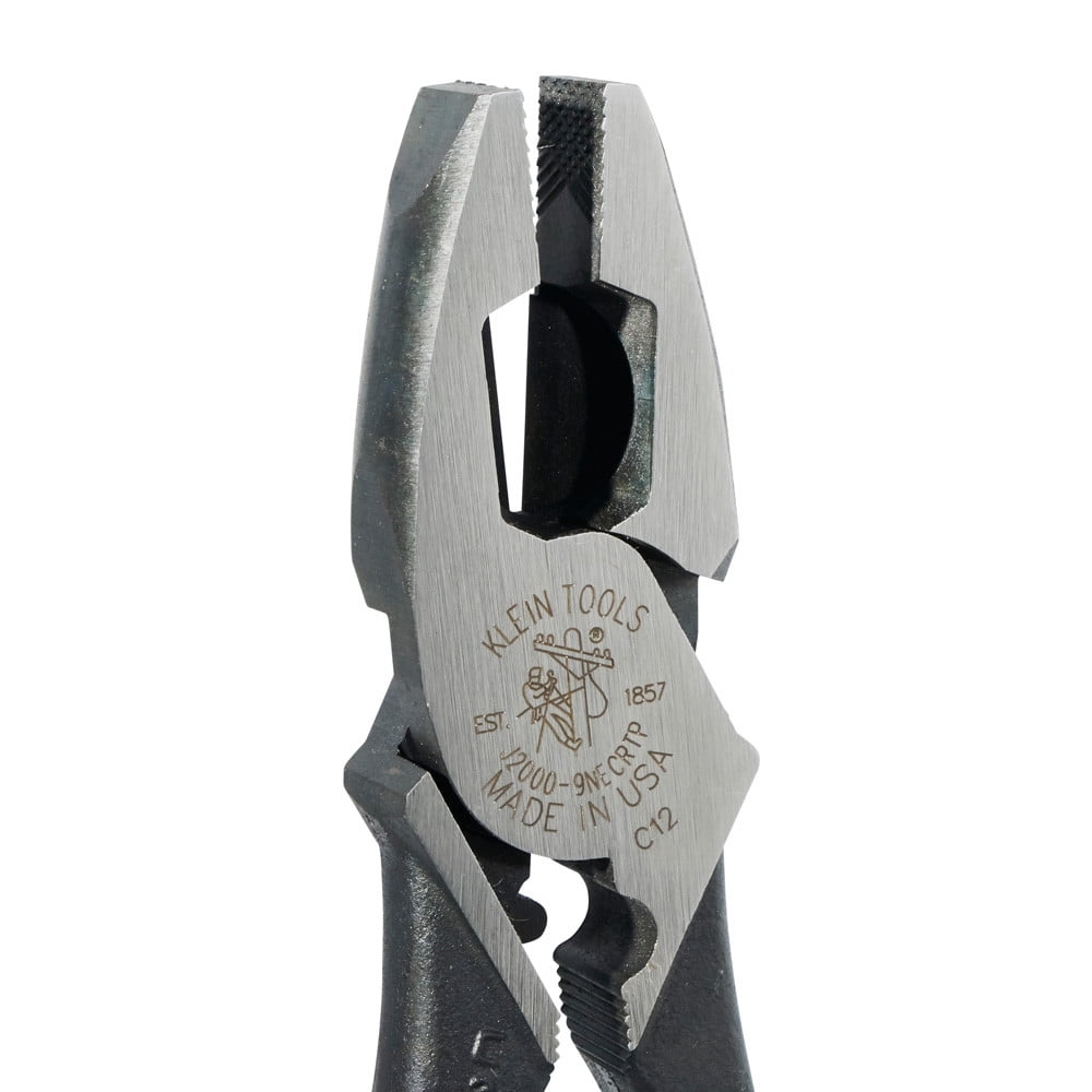 Klein Tools J2000-9NECRTP High-Leverage Side-Cutting Pliers-Connector Crimping J20009NECRTP