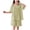 Green., variant on HBGVBA Summer 2 Piece Set for Girl,Short Sleeve T-Shirts and Elastic Waist Shorts,4-18 Years Thin Floral Neck Ruffle Short Sleeve Shorts Set