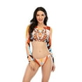 thumbnail image 1 of HAWEE Womens Long Sleeves Two Piece Swimsuits Rash Guard Swimsuit with Triangle Bikini Bottom 2 Piece Bikini Set, 1 of 7