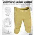 thumbnail image 4 of Exxact Sports Proline Men's Integrated Football Pants with 7 Flex Pads, Lightweight Football Practice Pants for Protection (A2XL, Vegas Gold), 4 of 7