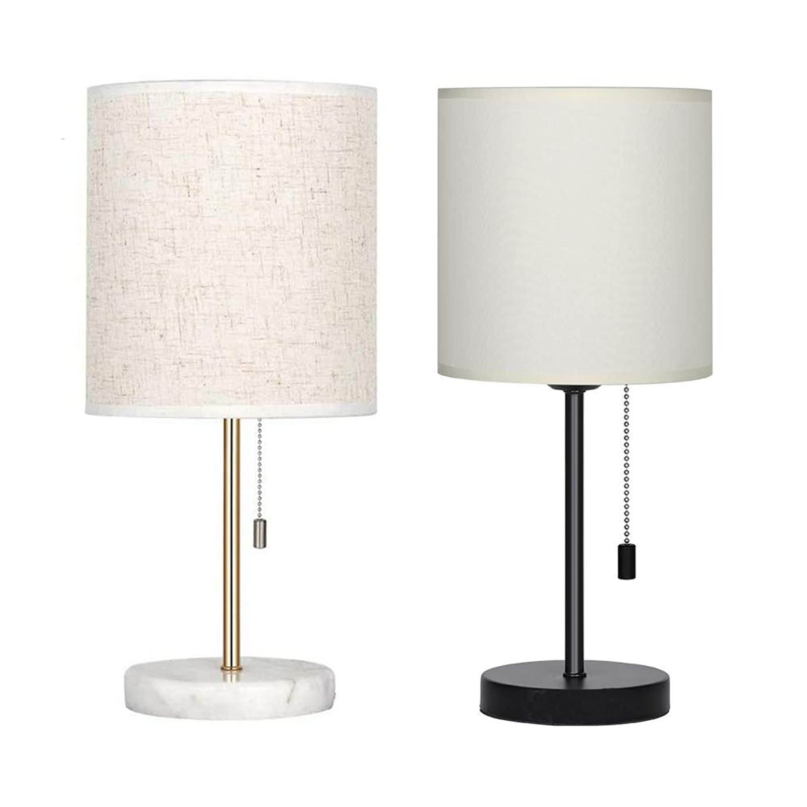 HAITRAL Table Lamp-Bedside Desk Lamp for Bedroom College Dorm Bundled Goods Without Bulb Office 