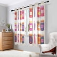 thumbnail image 2 of Yayeee Window Curtains Light Filtering 63"x42" Grommet Panel Pair Home Living Room Decor, Jam Jars, 2 of 7