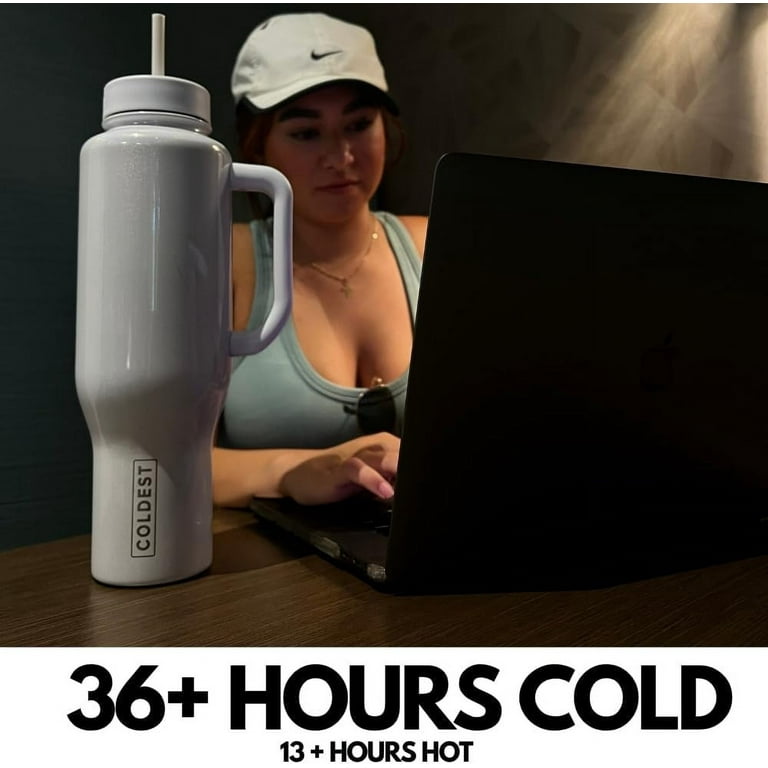 COLDEST Water Bottle Limitless 46 Oz (1.3 Liter) Wide Mouth Straw