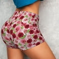 thumbnail image 2 of Sikiie Rose Flowers Print Workout Shorts Women Scrunch Butt Gym Shorts Seamless High Waist Tummy Control Yoga Biker Athletic Shorts, 2 of 5