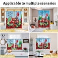 thumbnail image 5 of Valentine's Day Kitchen Curtains Window Panels, Red Love Truck Roses Balloons Footballs Blue Insulated Window Treatment Curtain, Grommet Curtains for Bedroom/Living Room/Bathroom, 2 Piece 52"Wx84"L, 5 of 8