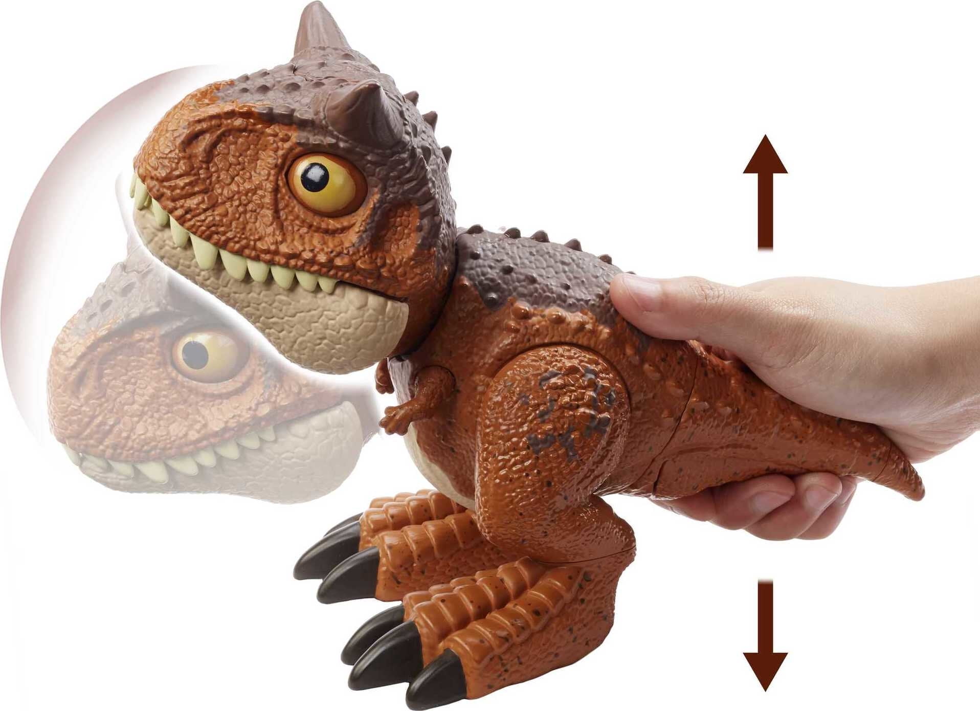 ​Jurassic World Camp Cretaceous Chompin’ Carnotaurus Toro Dinosaur Action Figure, Toy Gift with Button-Activated Chomping and Other Motion​