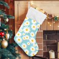 thumbnail image 5 of Coolnut 17.7 Inch Christmas Stockings, 2 PCS Beautiful Little Daisies on Blue Background Presonalized Large Stocking Sock for Family Holiday Xmas Party Decorations, 5 of 7