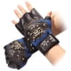 thumbnail image 2 of 1 par de guantes de esqueleto pirata con remaches de cuero artificial, guantes punk de medio dedo, guantes para hombre para andar en motocicleta y deportes al aire libre, 2 of 5