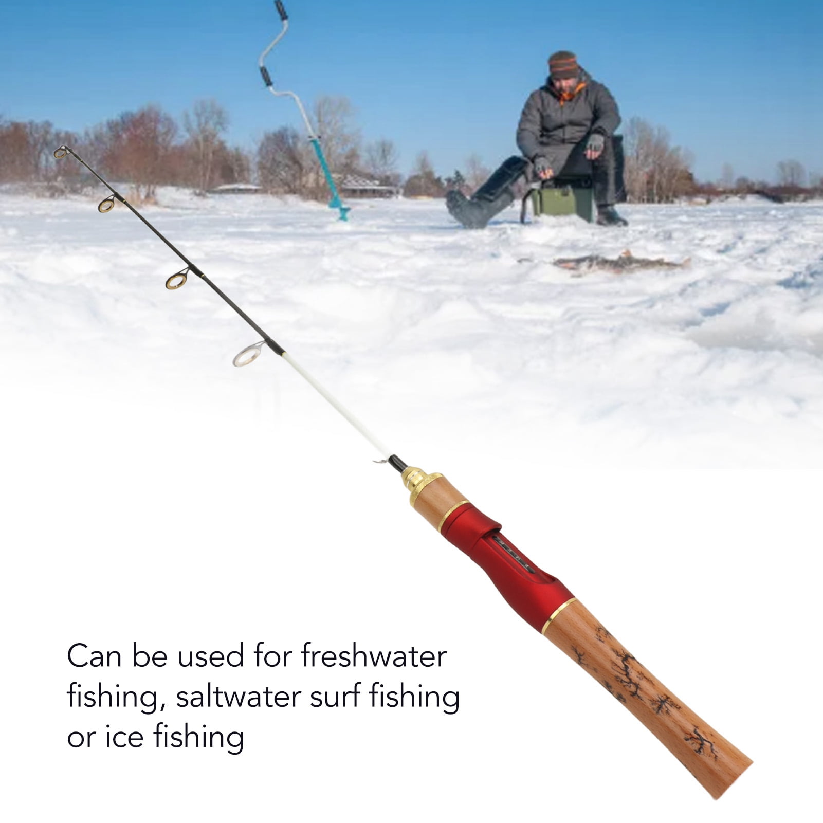 Freezing Ice Fishing Rod Guides Premium Fiberglass Material Ice