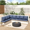 thumbnail image 4 of MRUAKA Outdoor Cushions for Patio Furniture, 4'' Replacement Cushions for Outdoor Furniture, Set of 8 Water-Resistant Outdoor Sectional Cushions for Sofa Couch Chair (Navy), 4 of 8