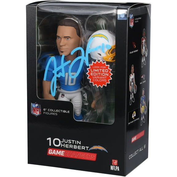 Justin Herbert Los Angeles Chargers Auto graphed GameChangers Series 3 Full Color 6" Figurine - Fanatics Authentic Certified