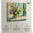 thumbnail image 2 of Vase By The Window Impressionism Wall Art /Monet And Van Gogh Inspired Art Canvas Wall Art by Art Remedy, Gallery Wrapped, 20" x 20", 2 of 7