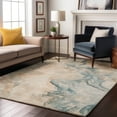 thumbnail image 7 of Addison Rugs Mayfield Premium Machine Washable Transitional Abstract Teal Rectangle Rug, 8' X 10' Machine Washable Transitional Abstract Teal Oversized Sherpa Throw Blanket, 7 of 7