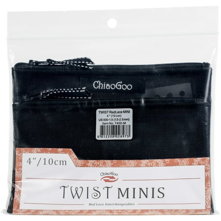 ChiaoGoo TWIST Red Lace Intchg Knitting Needle 4" Tip Set-Mini