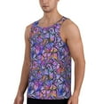 thumbnail image 2 of Easygdp Watercolor Butterflies Men's Tank Top, Sleeveless Muscle T Shirts, Breathable, Quick-Dry, Loose for Gym, Running, Fitness - Medium, 2 of 9