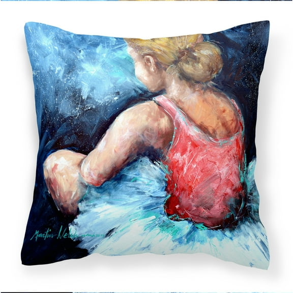 Carolines Treasures MW1129PW1414 Ballet Star Struck Canvas Fabric Decorative Pillow 14Hx14W multicolor