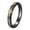 Black Gold, variant on Women 4mm White Ceramic Simple Stackable Ring Single CZ Stone Inlay Minimalist Plain Wedding Band Gold Plated Size 10