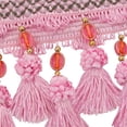 thumbnail image 2 of 3yards Pom Pom Curtain Fringe Trim Beads Ball Tassel Trimming Sewing Ribbon Upholstery Fabric 3 yards, 2 of 3