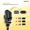 thumbnail image 4 of Cable de alimentación de repuesto de 3 clavijas para Bose S1 Pro por BRENDAZ, 4 of 6