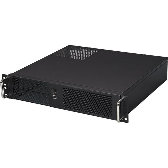 iStarUSA D-214-MATX Black Steel 2U Rackmount Chassis 2 External 5.25" Drive Bays