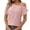 Light Pink, variant on Womens Asymmetric Neck Hollow Out Textured T-Shirts for Women Casual Wear Womens Tops Casual Fashion Clothing Y2K Tops Spring Fashion for Ladies