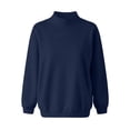 thumbnail image 4 of DISKEBUISS Women's Mock Neck Sweatshirt Long Sleeve Loose Casual Pullover for Fall Winter Basic Tops, 4 of 7