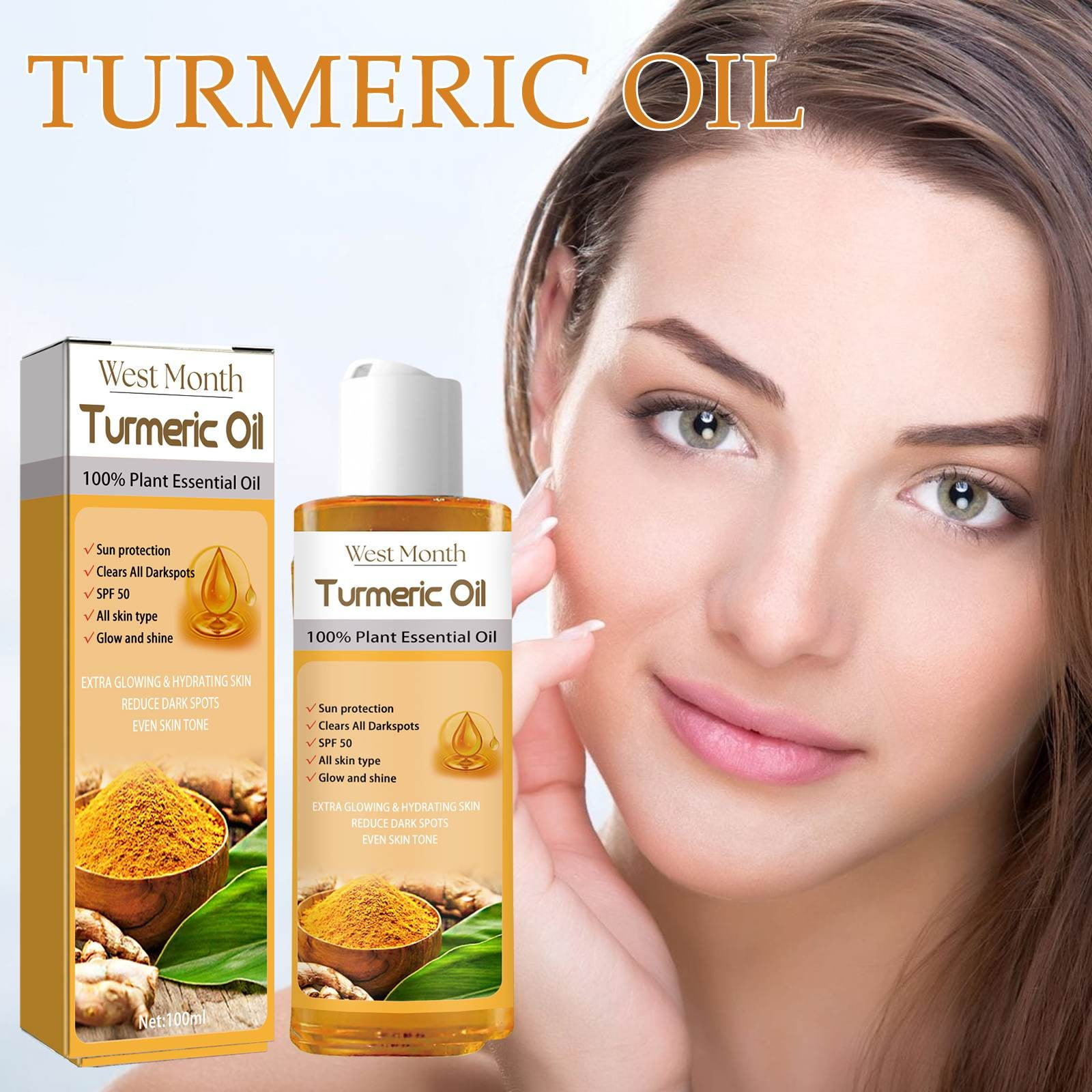 Ikohbadg Highly Effective Turmeric Dark Spot Corrector Serum for Bright and Smooth Skin - 100ml