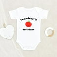 thumbnail image 2 of Teacher Baby Onesie Teacher Baby Clothes Teacher's Assistant Apple Baby Onesie Baby Shower Gift Cute Apple Fruit Baby Onesie, 2 of 5